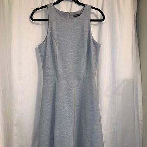 White House Black Market Gray Cotton Dress